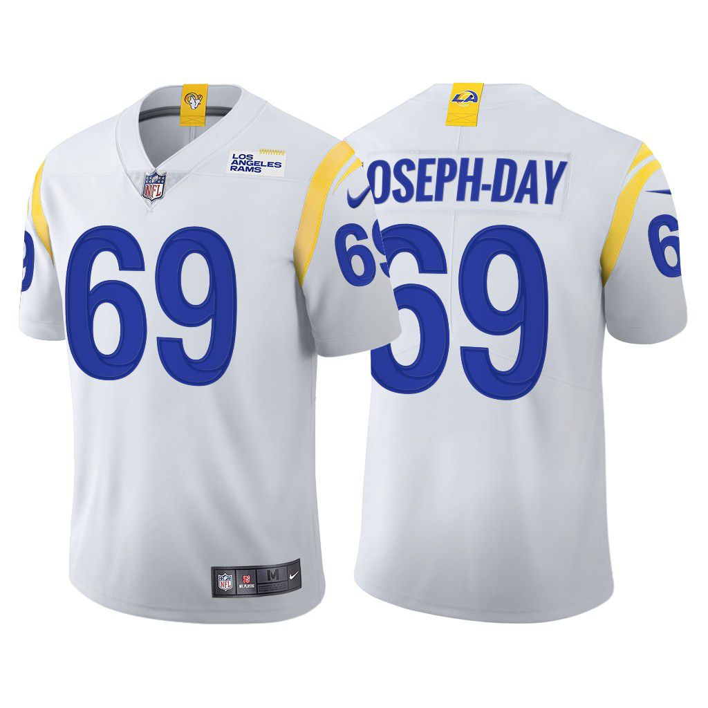 Men Los Angeles Rams 69 Sebastian Joseph Day Nike White Vapor Limited NFL Jersey